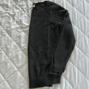 Gray Cotton Knit Sweater